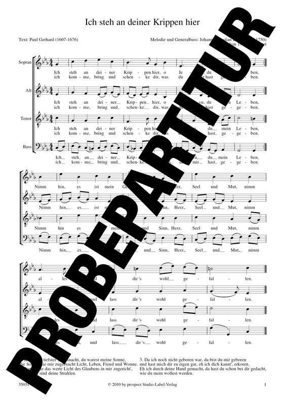 (arr.) Johann Sebastian Bach: Drei Weihnachtslieder | Chor SATB | Partitur | PDF (arr.) Johann Sebastian Bach: Drei Weihnachtslieder | Chor SATB | Partitur | PDF