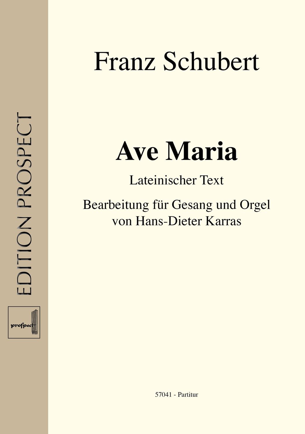 Franz Schubert (arr. Hans-Dieter Karras): Ave Maria | Gesang und Orgel | Partitur | PDF