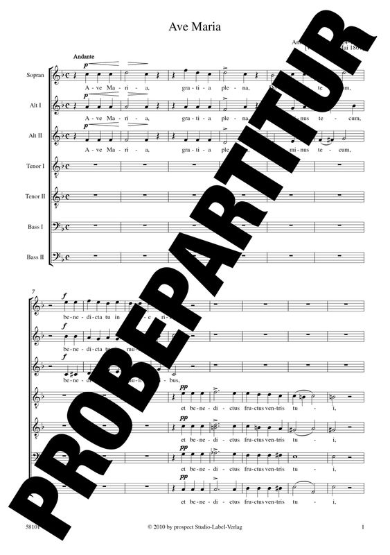 Anton Bruckner: Ave Maria | Chor SAATTBB | Partitur | PDF Anton Bruckner: Ave Maria | Chor SAATTBB | Partitur | PDF