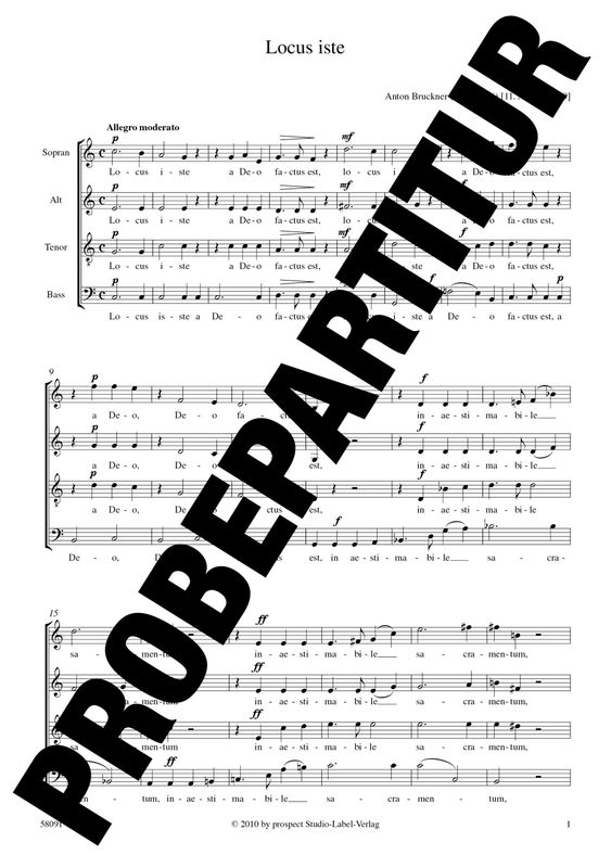 Anton Bruckner: Locus iste | Chor SATB | Partitur | PDF Anton Bruckner: Locus iste | Chor SATB | Partitur | PDF