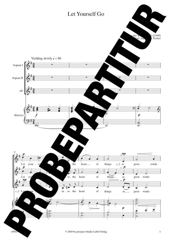 Niel van der Watt: Let yourself go | Chor SSA und Klavier | Partitur | PDF Niel van der Watt: Let yourself go | Chor SSA und Klavier | Partitur | PDF