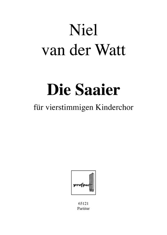 Niel van der Watt: Die Saaier | Chor SSAA | Partitur | PDF Niel van der Watt: Die Saaier | Chor SSAA | Partitur | PDF