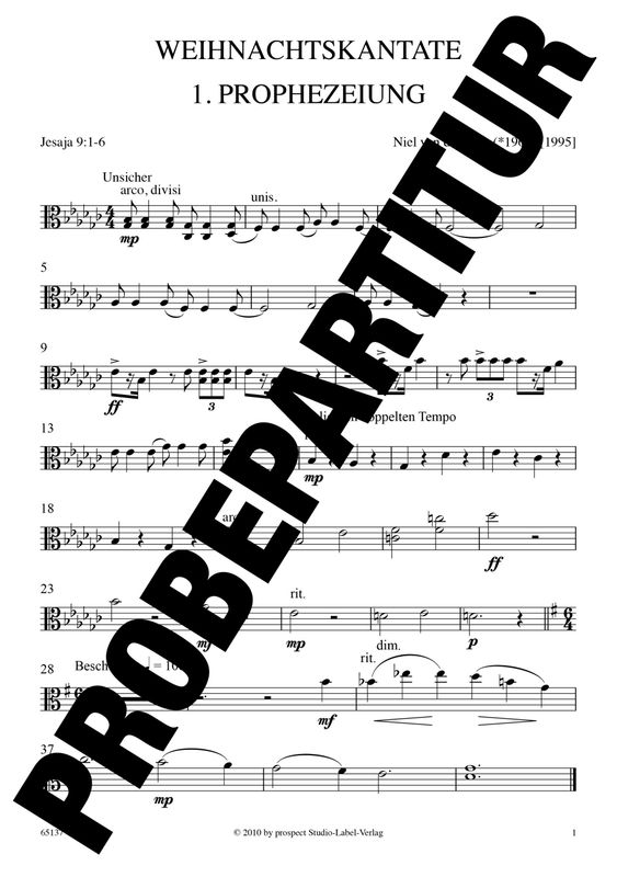 Niel van der Watt: Kerskantate | Sopran und Bariton solo, Chor SATB, Orgel und Streichorchester | Viola | PDF Niel van der Watt: Kerskantate | Sopran und Bariton solo, Chor SATB, Orgel und Streichorchester | Viola | PDF