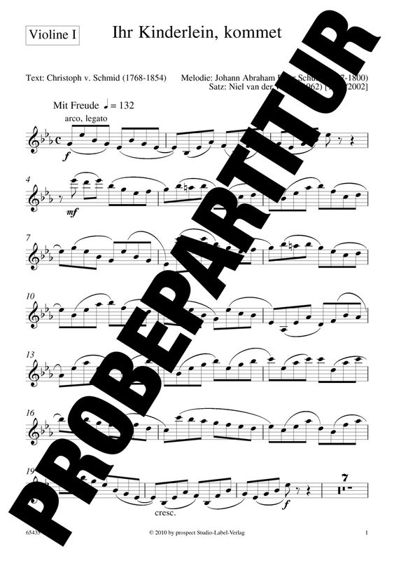Niel van der Watt: Ihr Kinderlein, kommet | Chor SSA, Oboe, Streicher und Orgel | Violine I | PDF Niel van der Watt: Ihr Kinderlein, kommet | Chor SSA, Oboe, Streicher und Orgel | Violine I | PDF