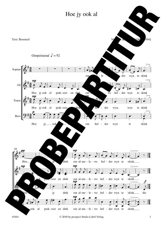 Niel van der Watt: Hoe jy ook al | Chor SATB | Partitur | PDF Niel van der Watt: Hoe jy ook al | Chor SATB | Partitur | PDF