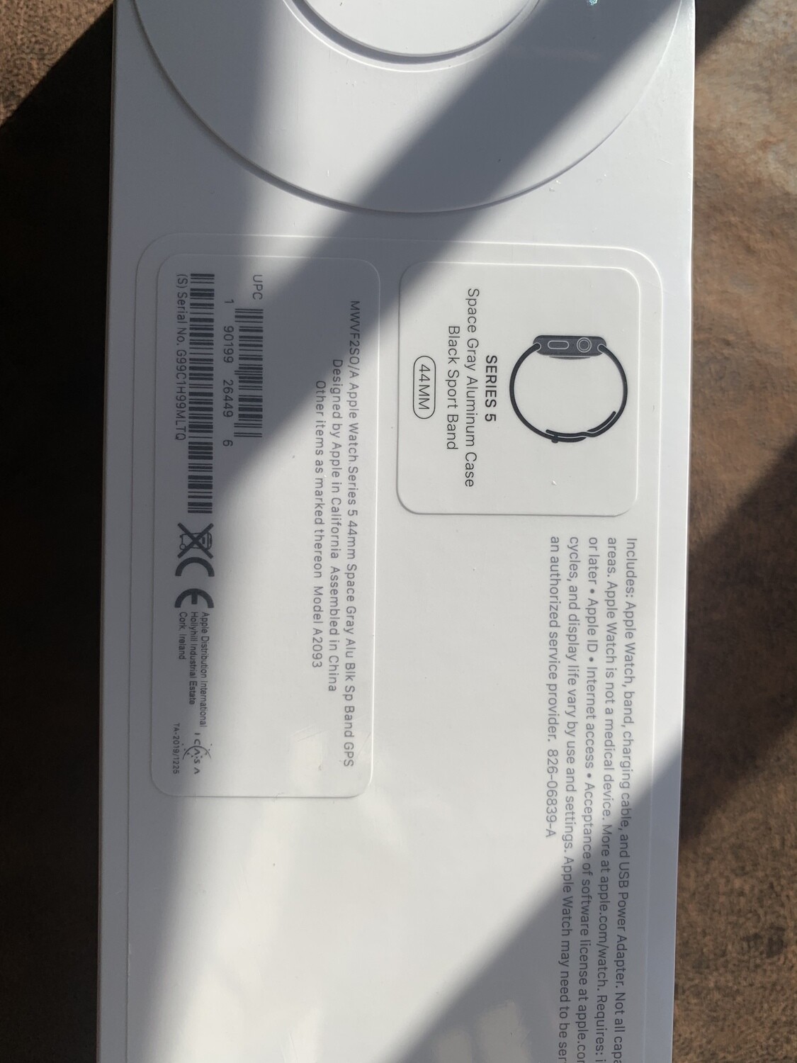 Apple Watch Série 5 44 mm (Novo Selado)