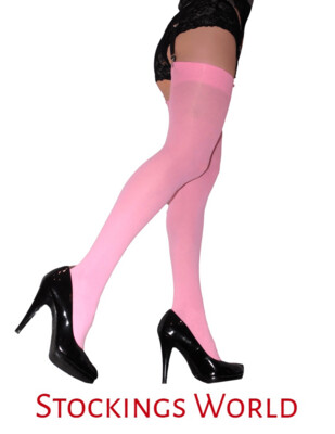 Pink 40 Denier Opaque stockings