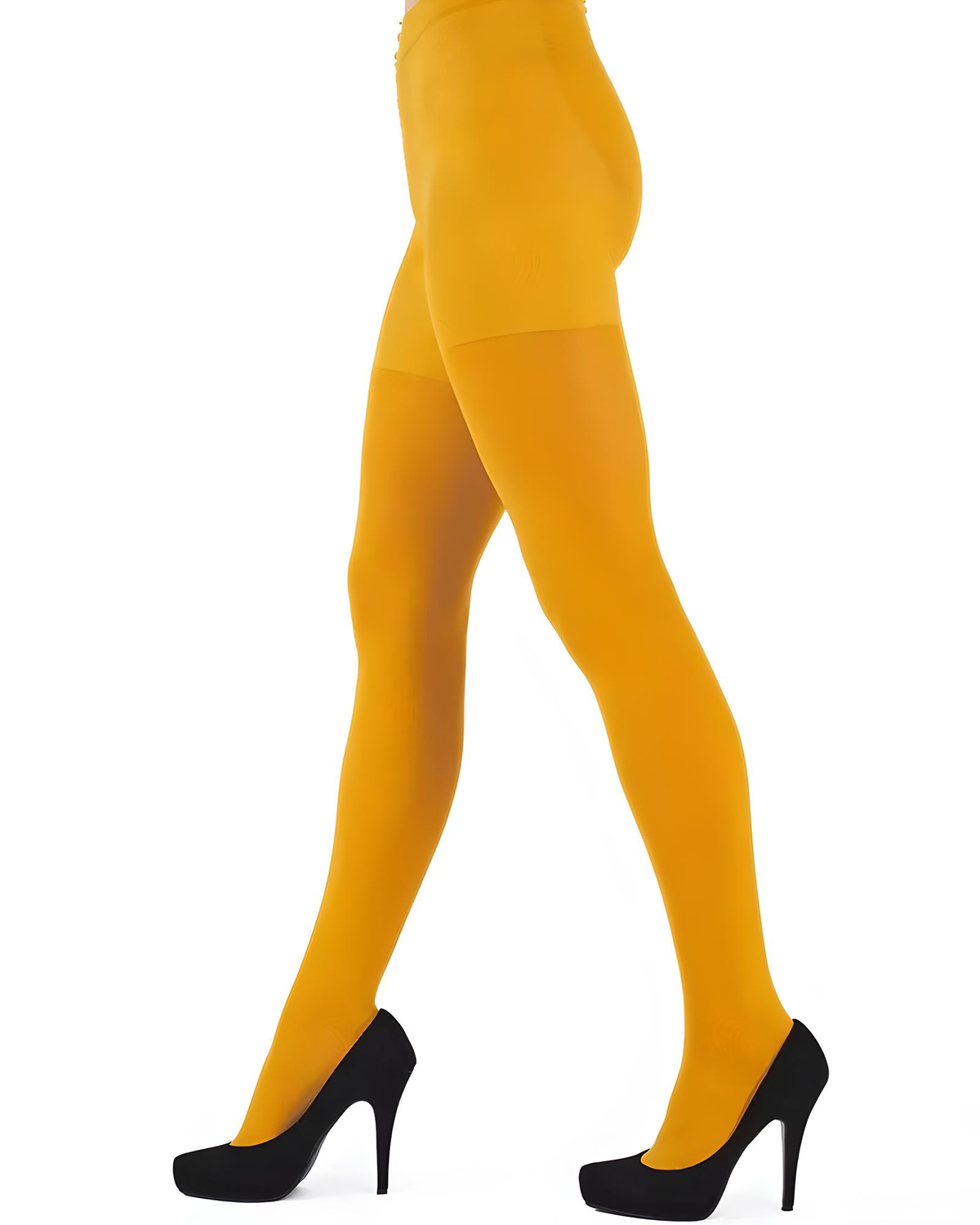 Yellow Tights 60 denier Opaque Pretty Polly - Medium to XL