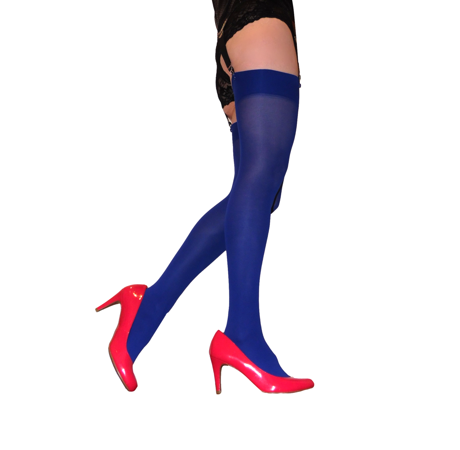 Royal Blue 40 Denier Opaque stockings