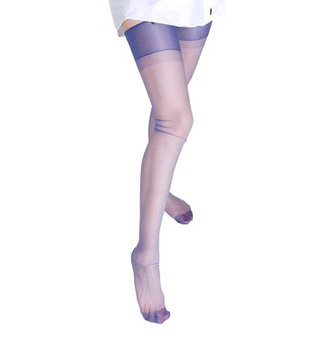 Non Stretch Stockings BLUE Seamless 5 Denier Medium UK Non Stretch Stockings BLUE Seamless 5 Denier Medium UK