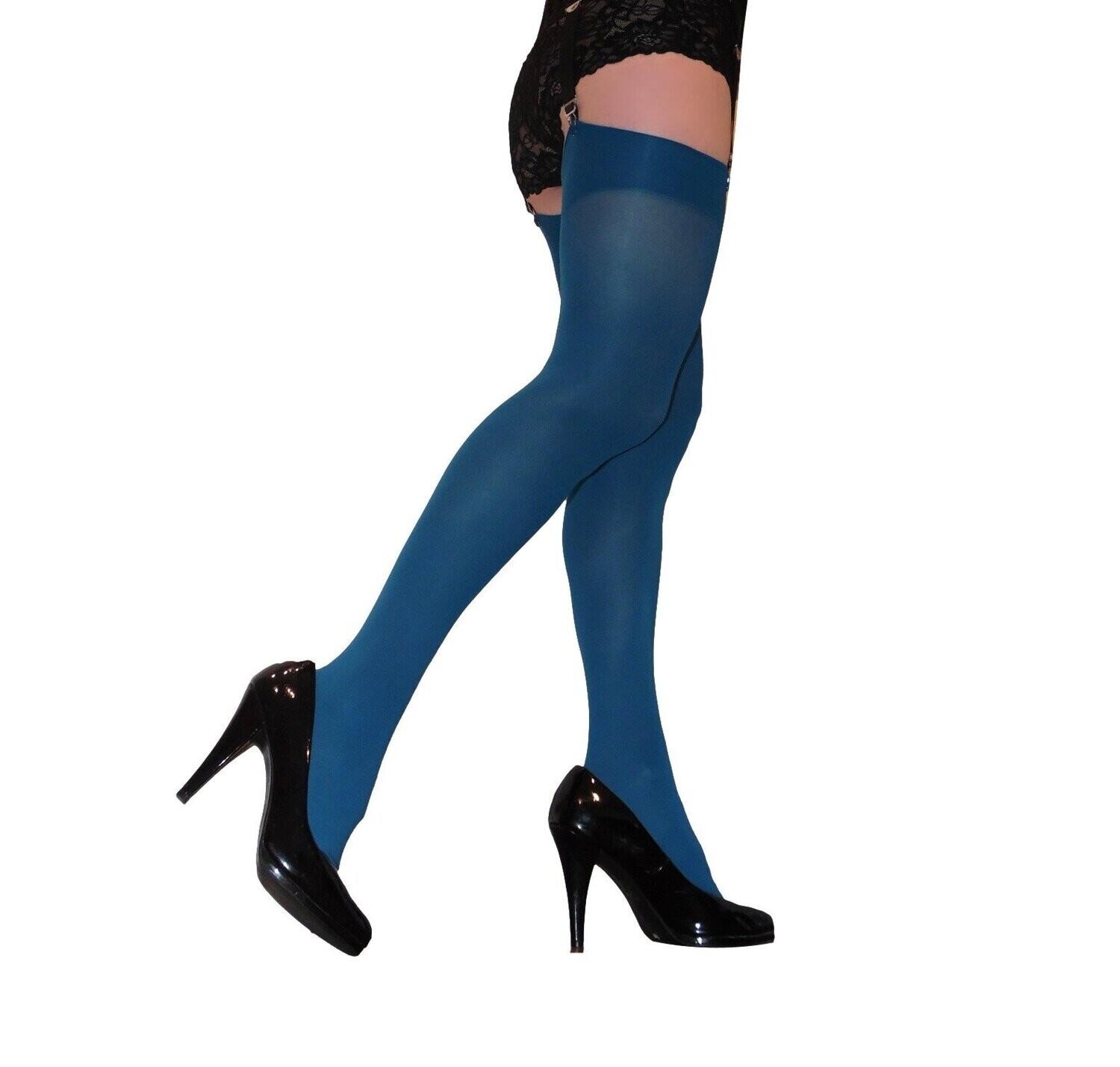 Ocean Blue 40 Denier Opaque stockings Ocean Blue 40 Denier Opaque stockings