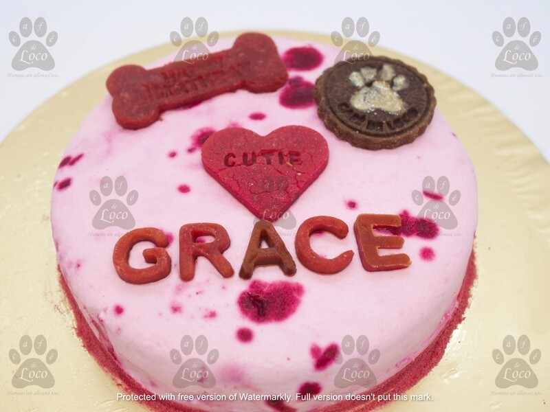 Round Icing Dog Birthday cake