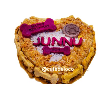 Heart Non-Icing Pet cake side cookies + top decoration