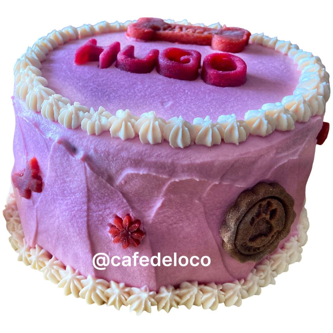 Round flower icing - 1kg, Icing: Pink