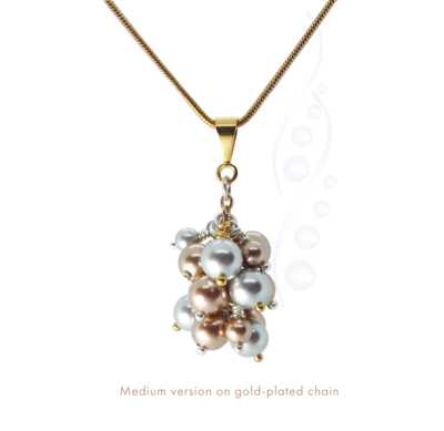 Gold and Silver Swarovski Pearl Pendant