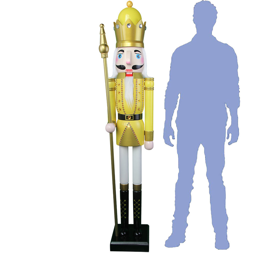 6 ft tall wooden nutcracker customers first