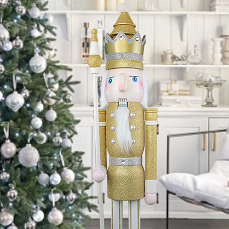 Gold glitter nutcracker king K29