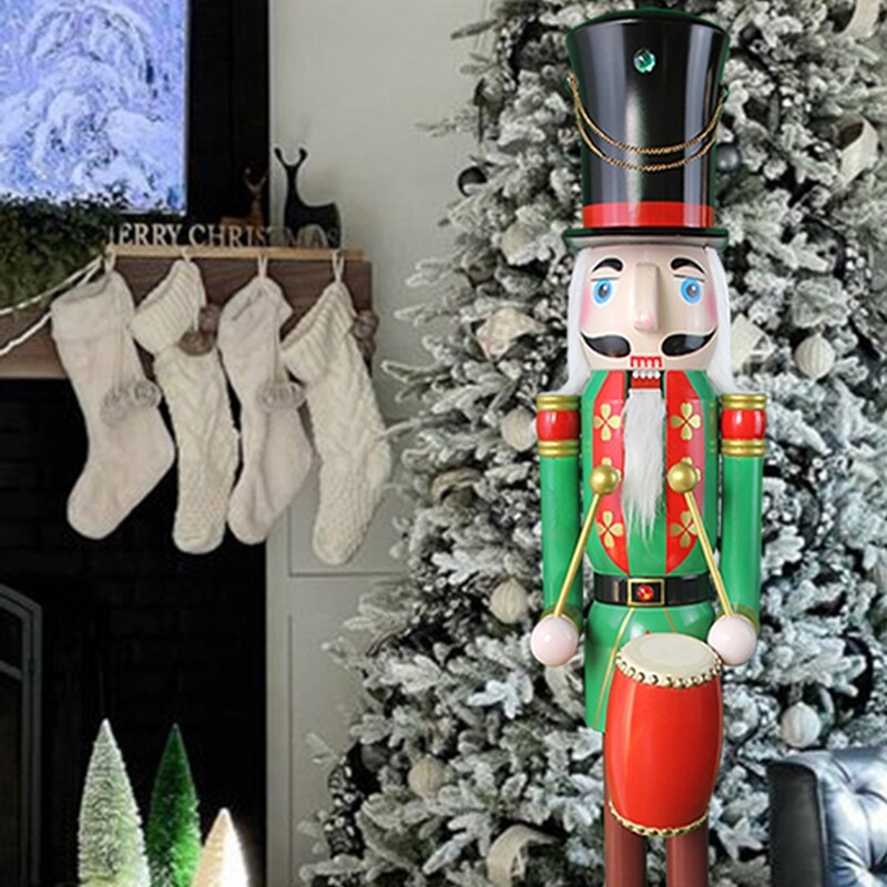 Patel Green nutcracker solider play drum K37