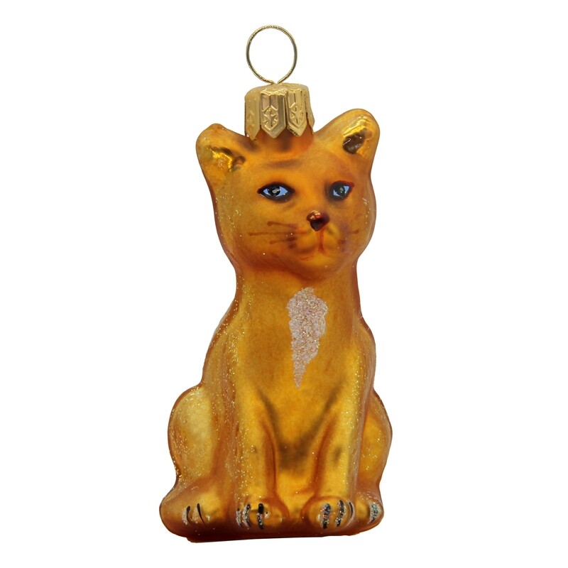 CDL Adorable Orange Cat Christmas Tree Ornament  G14