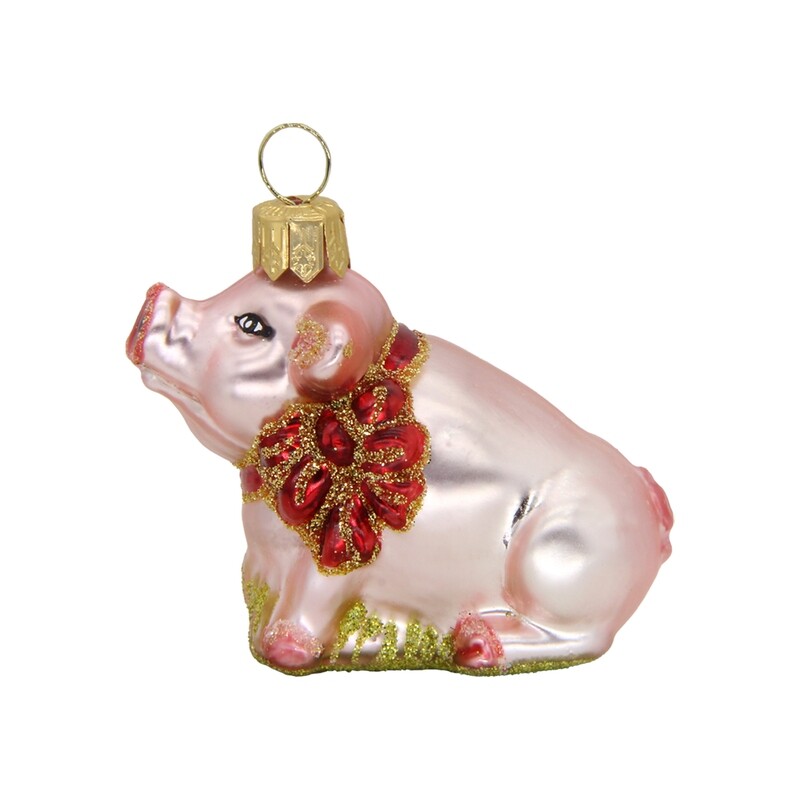 CDL Adorable Pink Piglet Christmas Tree Ornament G17