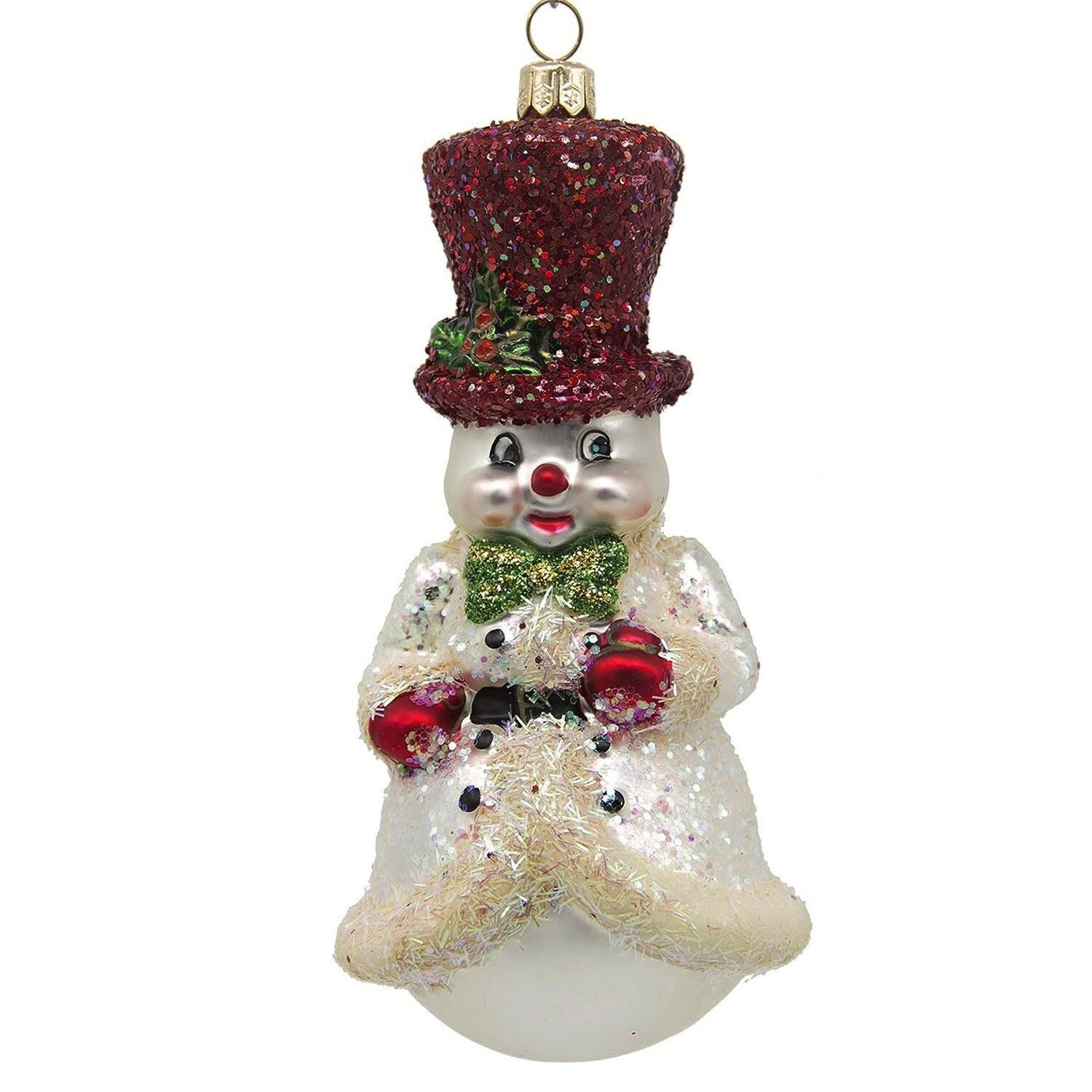 CDL Glass Blown Snowman Ornaments for Christmas Tree G24