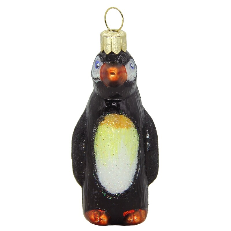 CDL Glass Blown Christmas Penguin Ornament G38
