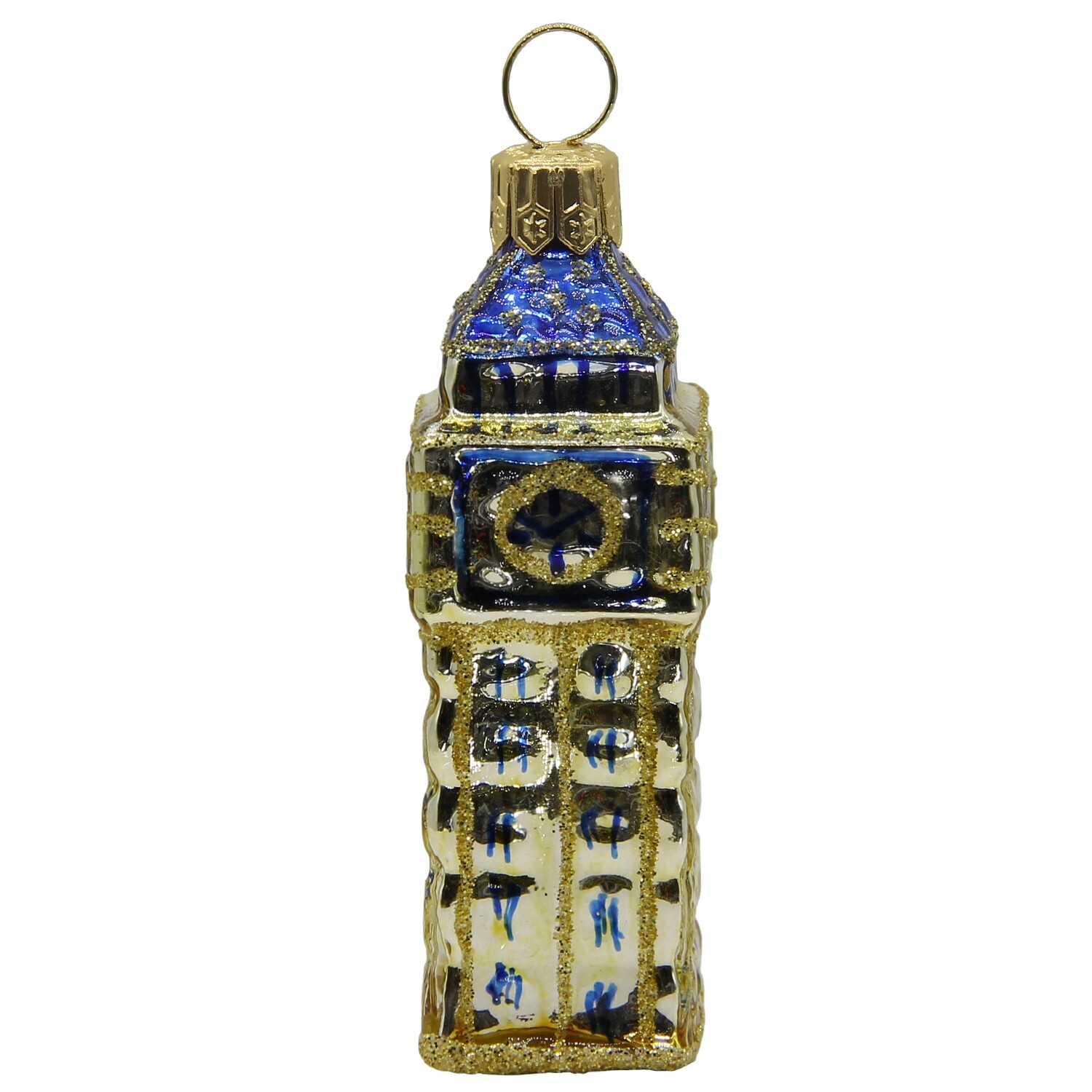 CDL Glass Blown Christmas Mini Big Ben Ornament G52