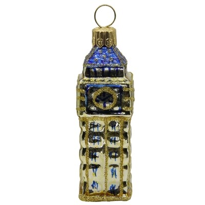 CDL Glass Blown Christmas Mini Big Ben Ornament G52