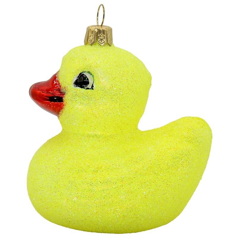 CDL Glass Blown Christmas Rubber Ducky Ornament G63
