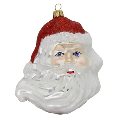 CDL Glass Blown Christmas Flying Beard Santa Ornament G88