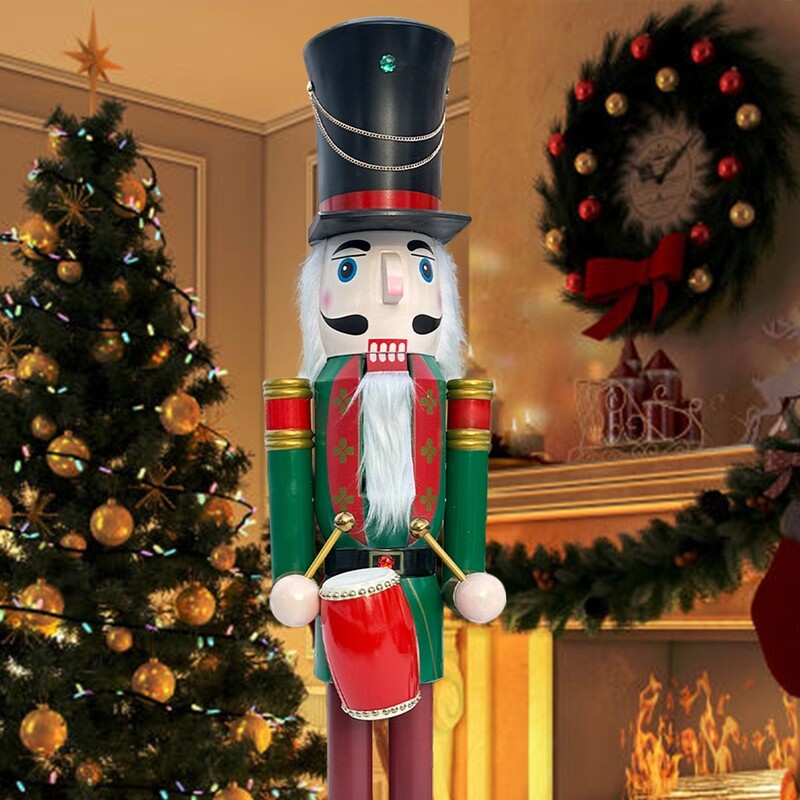 Patel Green nutcracker solider play drum K37