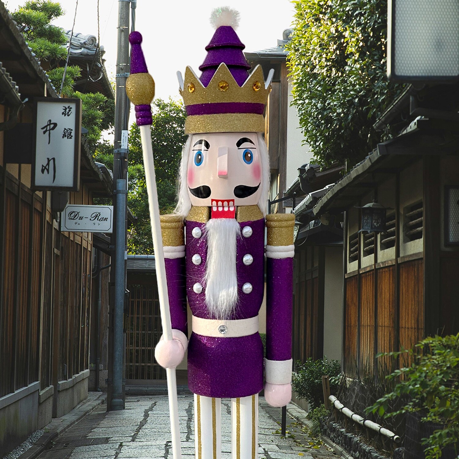 Purple glitter nutcracker king K34