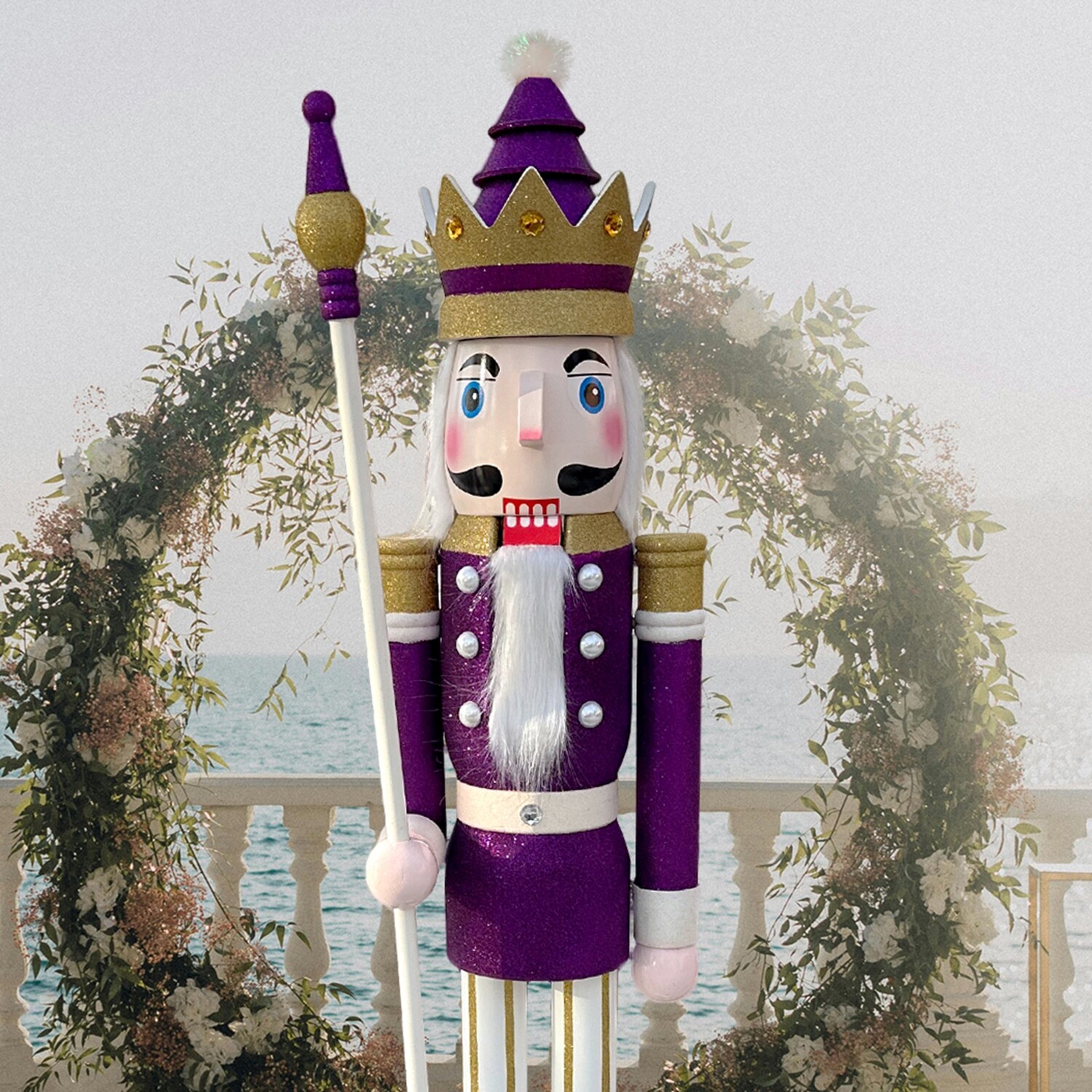 Purple glitter nutcracker king K34