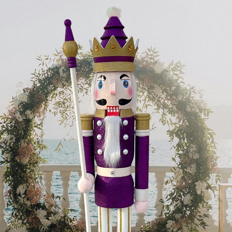 Purple glitter nutcracker king K34