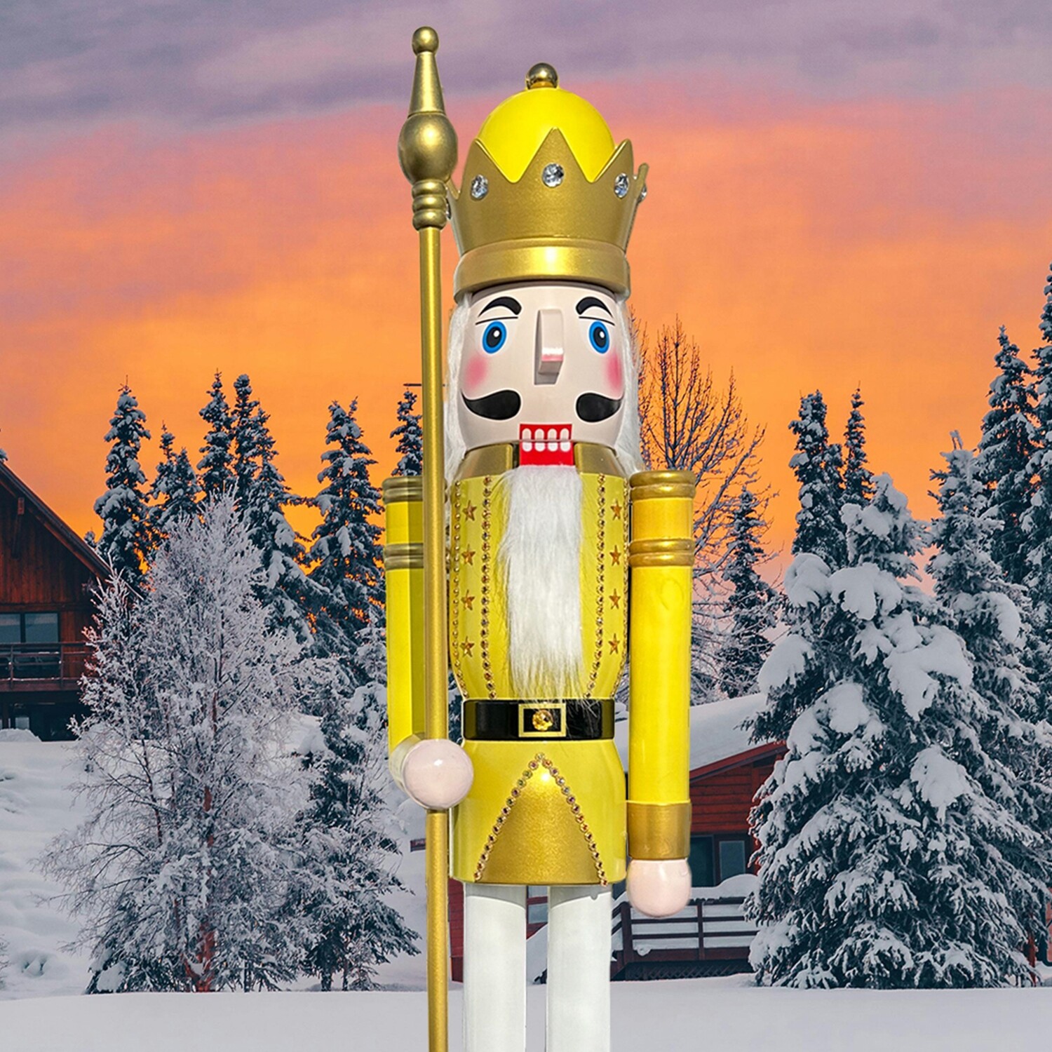 Pastel yellow nutcracker King K26