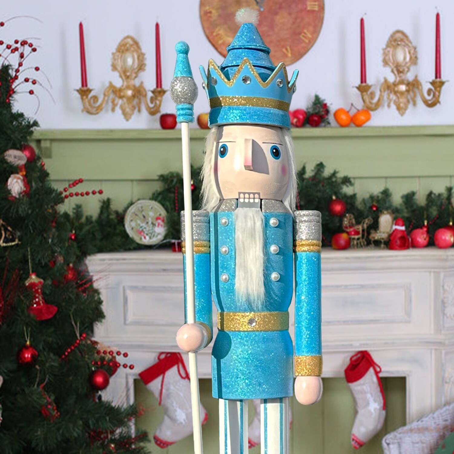 Patel blue glitter nutcracker king K35