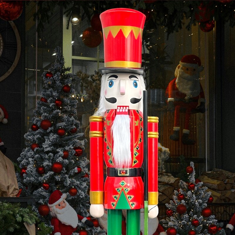 Red Nutcracker Solider with gun K05