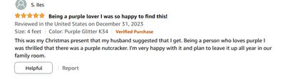 ​I was thrilled that there was a purple nutcracker-----4feet-K34