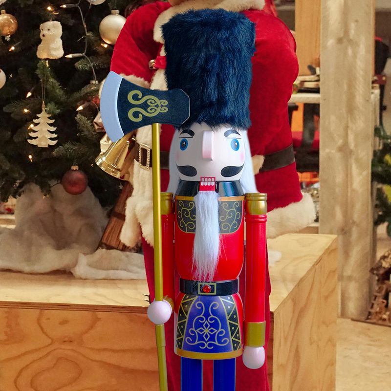 Red Nutcracker Solider Holds Axe K12