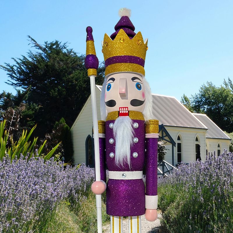 Purple glitter nutcracker king K34