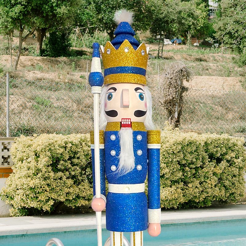 Blue glitter nutcracker king K33