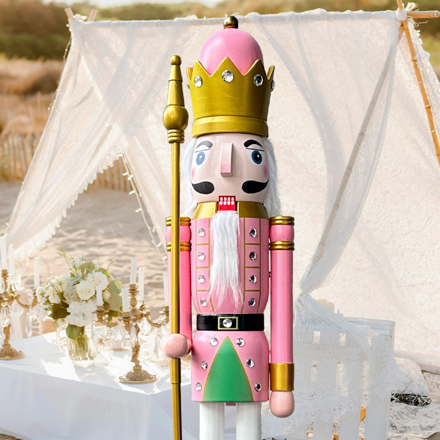 Pastel pink nutcracker King K16