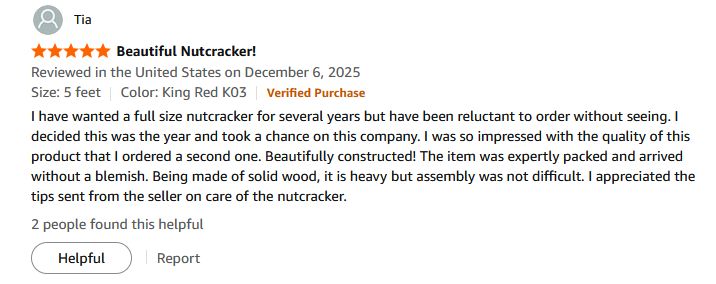 Beautifully constructed! The item was expertly packed----5Feet-K03