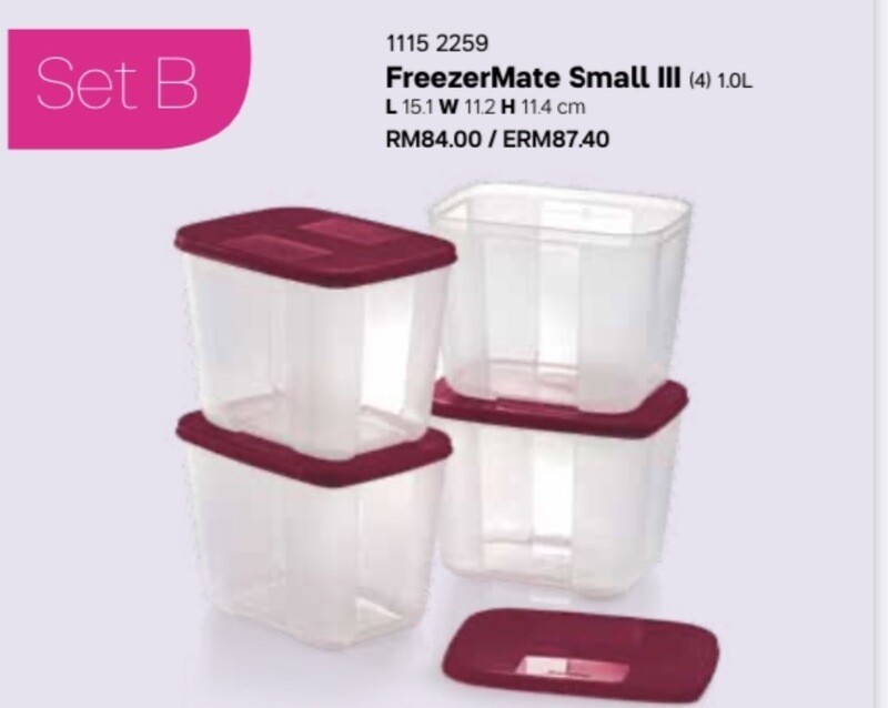 Freezermate Medium 1.0L - Set Of 4 Pcs