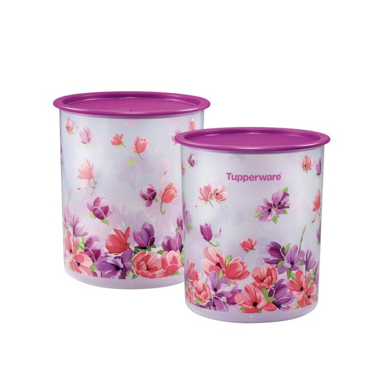 Garden Blossom One touch Canister Medium 3.0 L 2 Pcs