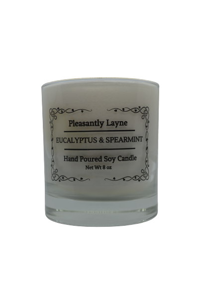 Pleasantly Layne Box Candle, Fragrance: Eucalyptus &amp; Spearmint