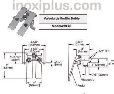 Válvula de rodilla doble