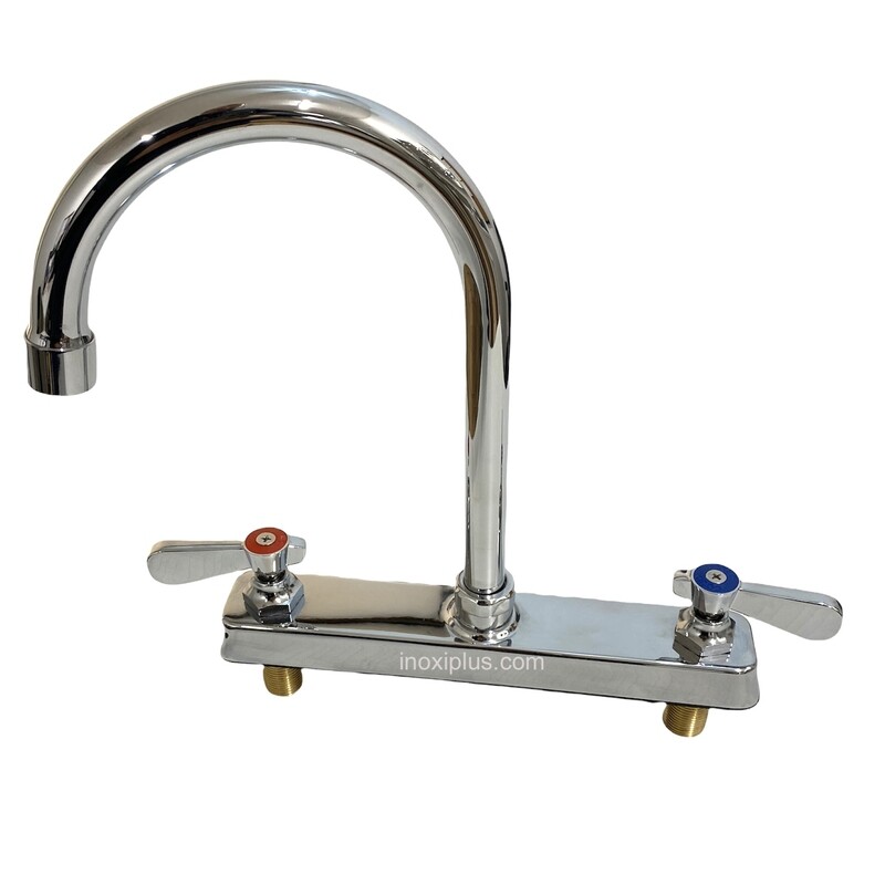 Llave Mezcladora a Piso con Cuello de ganso de 8&quot; x 11&quot;