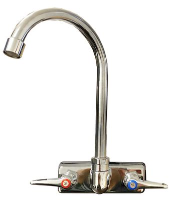 Llave Mezcladora a Muro con 4&quot; entre centros y Cuello de ganso 5x 8&quot;
