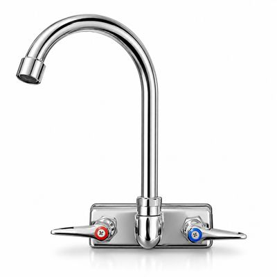 Llave Mezcladora a Muro con 4" entre centros y Cuello de ganso 5x 8"